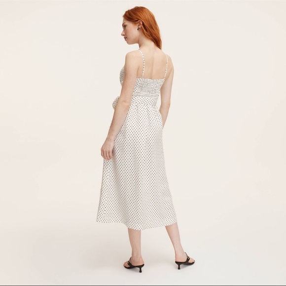 Polka Dot Tie-Waist Midi Dress - kate spade New York - Picture 2 of 15